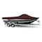 Eevelle Boat Cover ALUMINUM FISHING Walk Thru Windshield, Outboard Fits 17ft 6in L up to 100in W Burgundy SCAVWT17100B-BRG - alternate 1